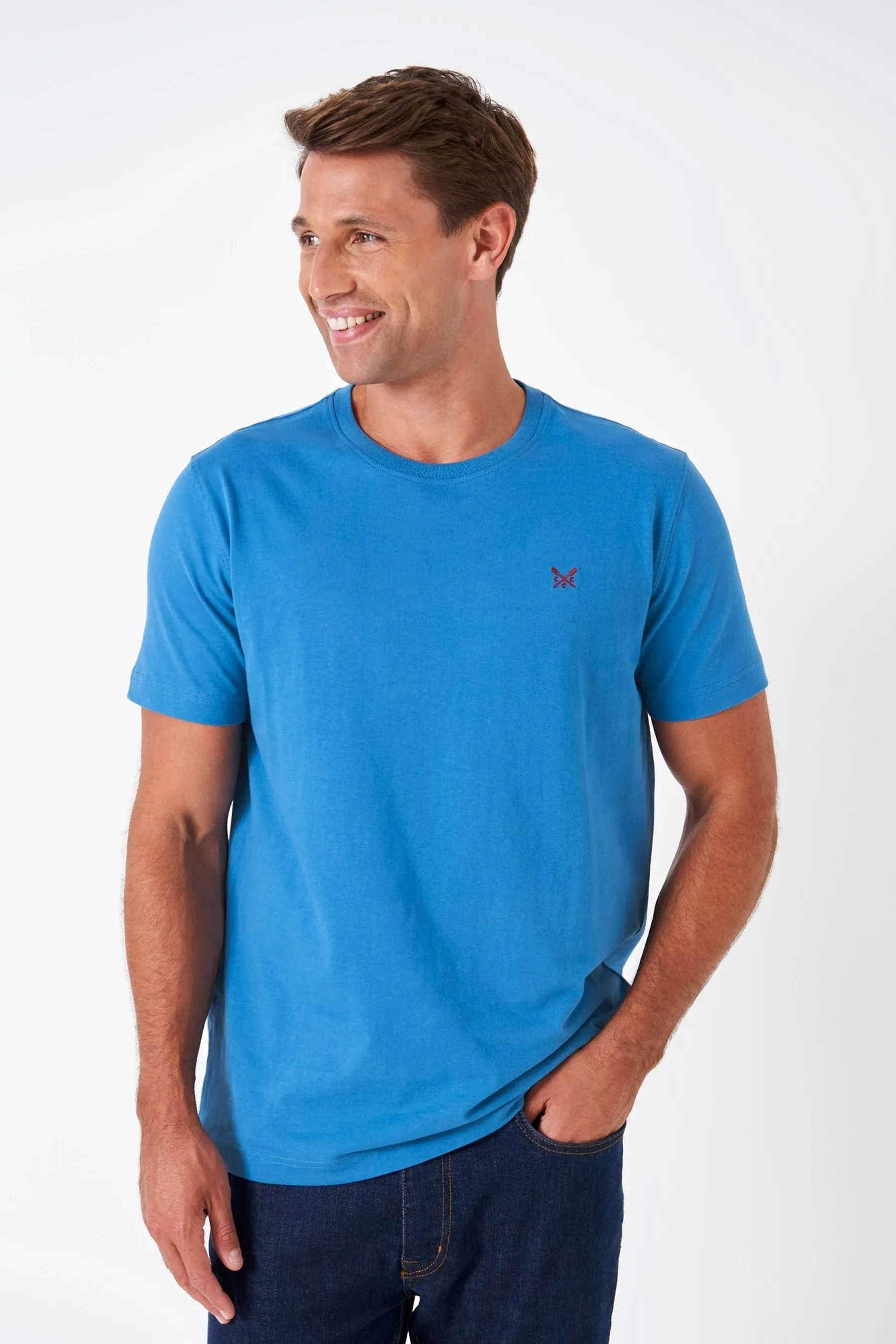 Crew Clothing Maglietta classica tinta unita 100% cotone    
