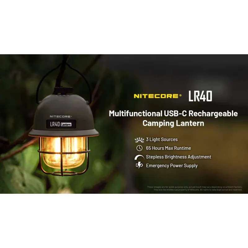 Lanterne de bivouac NiteCore LR40
