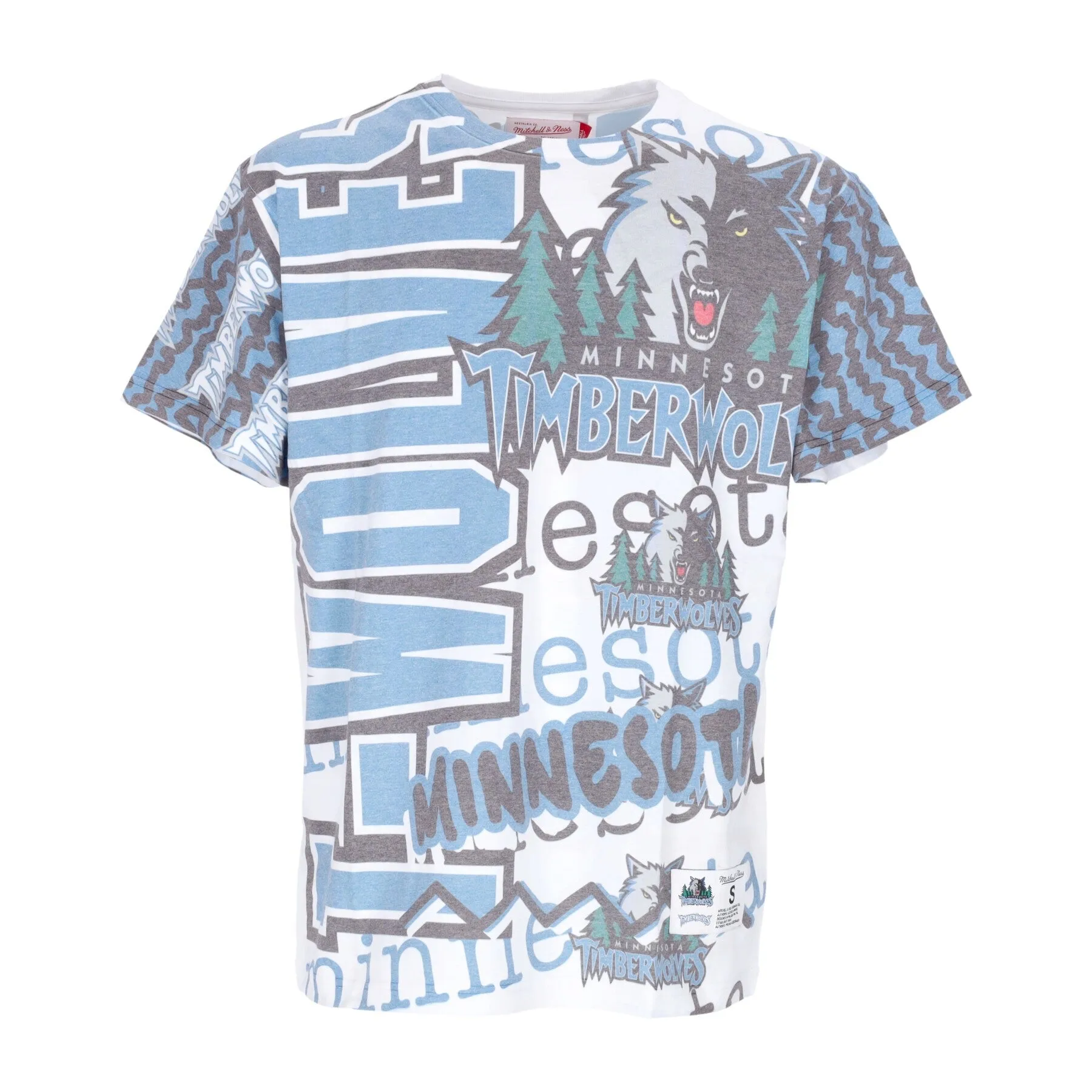 Maglietta Uomo Nba Jumbotron 2.0 Sublimated Tee Hardwood Classics Mintim White/original Team Colors