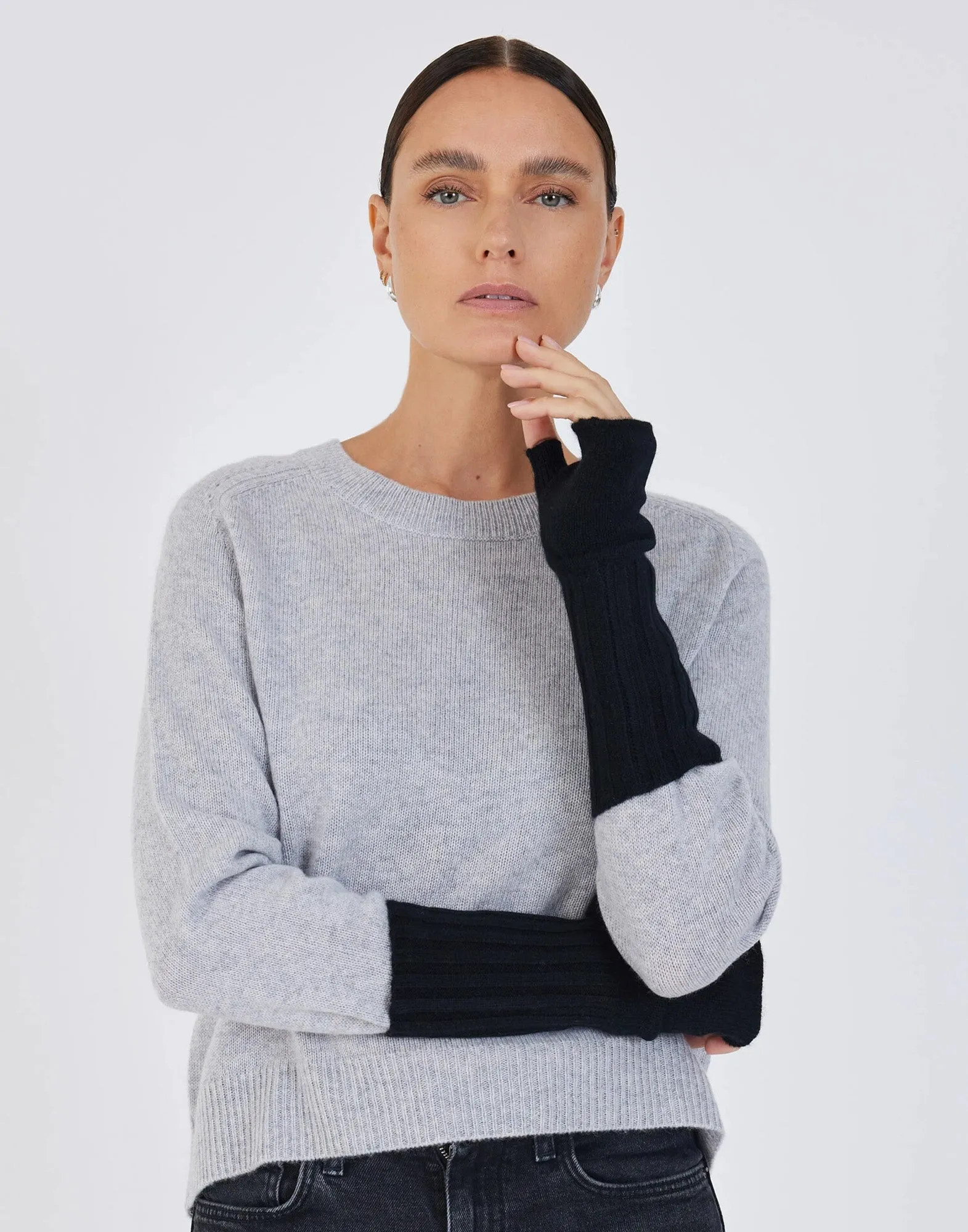 NOTSHY Guanti Senza Dita Alexine in Cashmere Neri