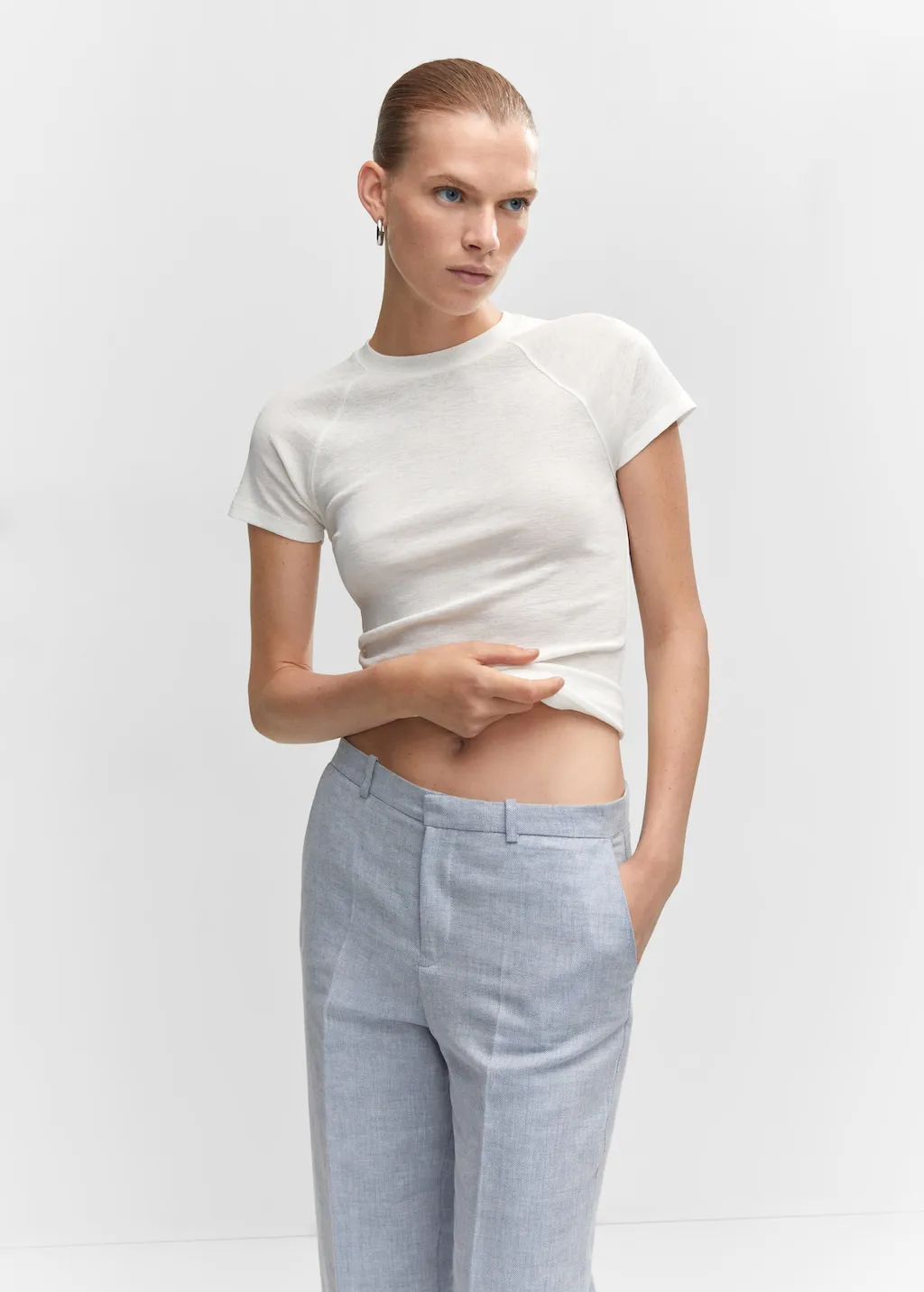 Pantaloni lino texture