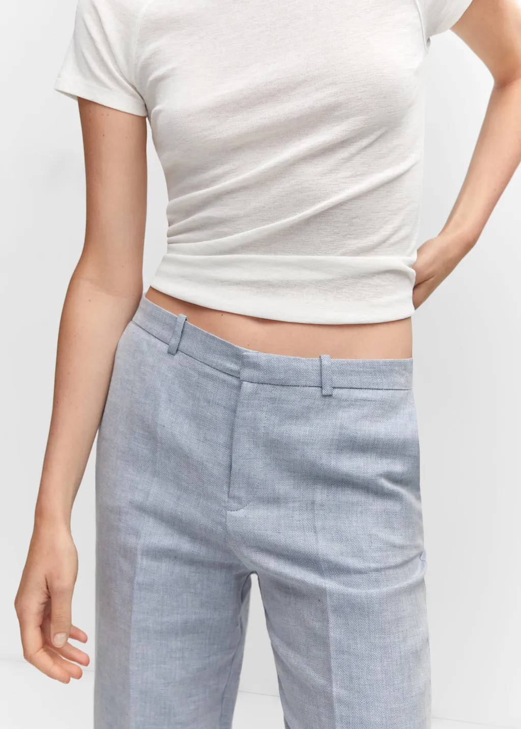 Pantaloni lino texture