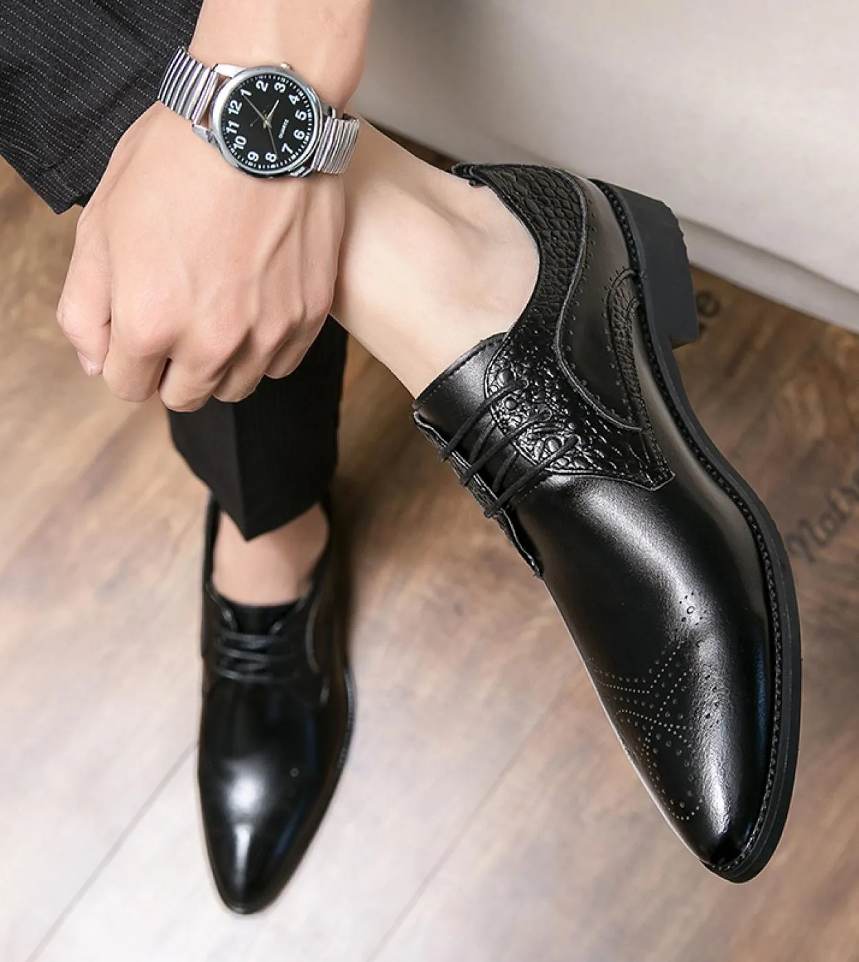 Scarpe eleganti da uomo classiche da lavoro di alta qualità Scarpe da sposa eleganti da uomo eleganti da uomo Slip On Office Oxf