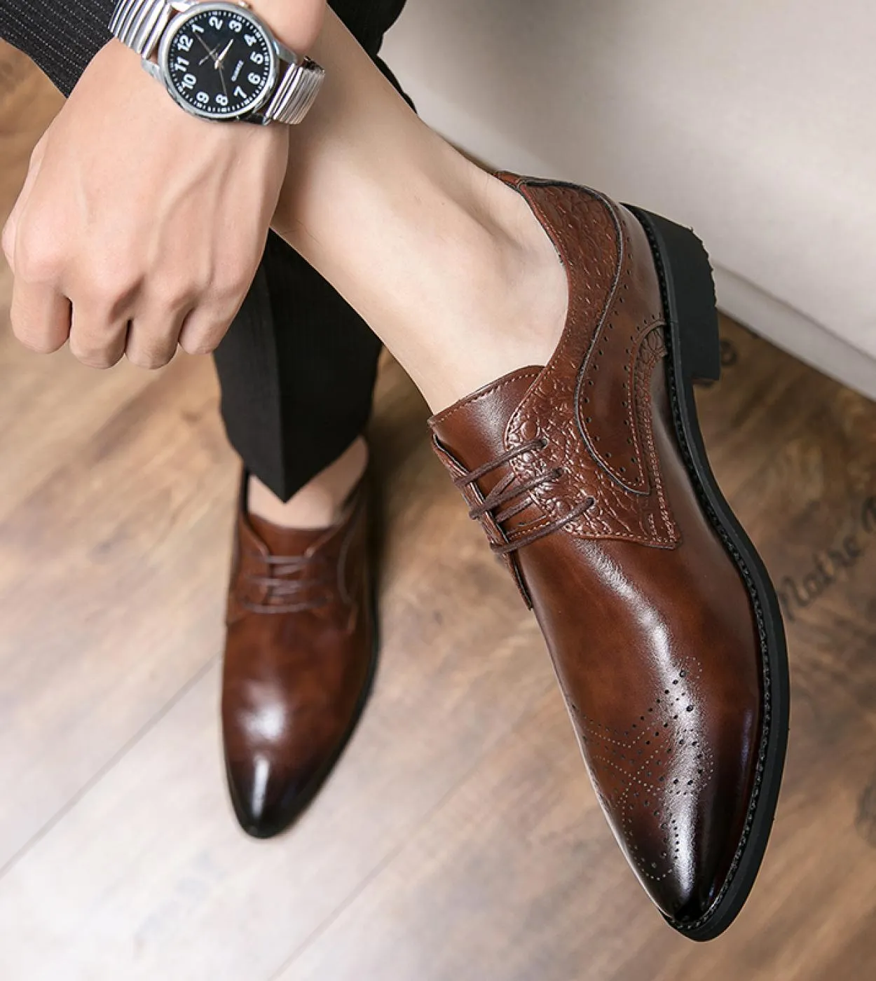 Scarpe eleganti da uomo classiche da lavoro di alta qualità Scarpe da sposa eleganti da uomo eleganti da uomo Slip On Office Oxf
