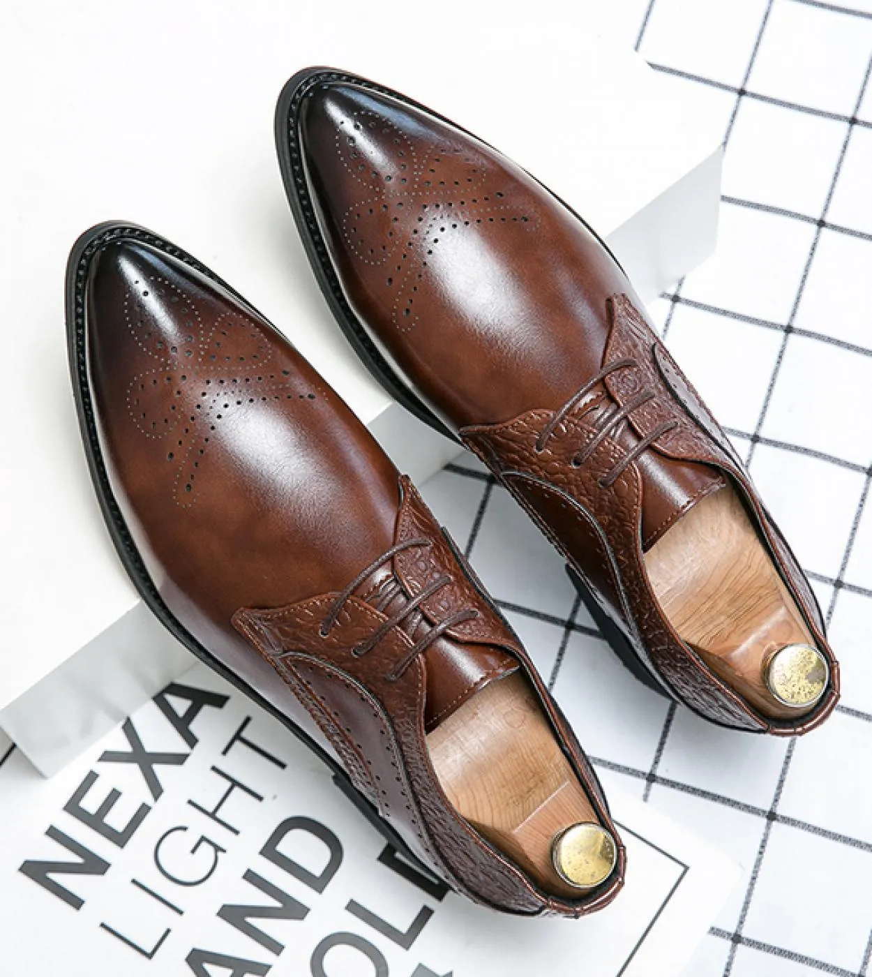 Scarpe eleganti da uomo classiche da lavoro di alta qualità Scarpe da sposa eleganti da uomo eleganti da uomo Slip On Office Oxf